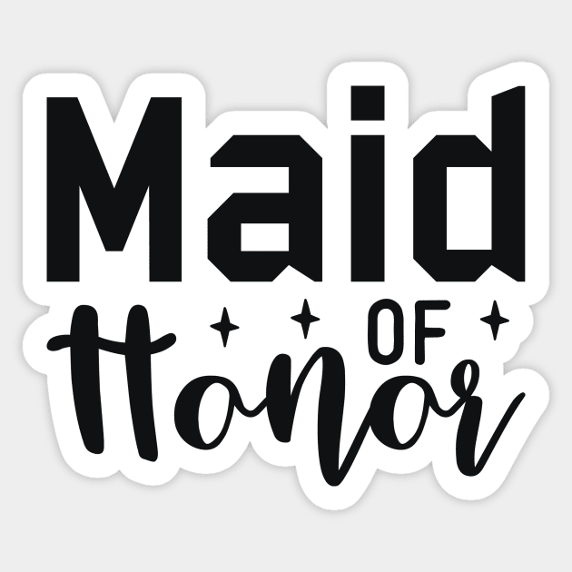 Maid of Honor Bachelorette Party Sticker by greenoriginals